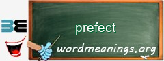 WordMeaning blackboard for prefect